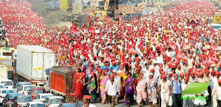 पूर्ण कर्जमाफी समेत कई मांगों को लेकर करीब 30 हजार किसान पैदल मार्च